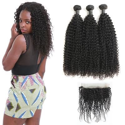 China 9A Peruvian Human Hair Extensions / 3 Bundles Of Virgin Peruvian Hair Kinky Wave for sale