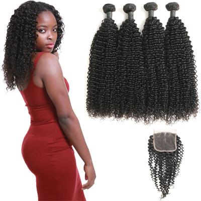 China 4 Bundles Of Virgin Peruvian Hair Bundles With Closure Customized Length for sale