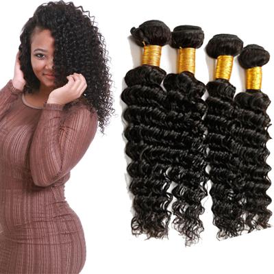 China Full Wet Deep Wave Virgin Hair Bundles No Tangling No Shedding Hair Bundles for sale