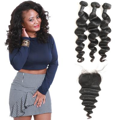 China Heathly Indian Human Hair Bundles Loose Wave , 100 Indian Human Hair Weave for sale