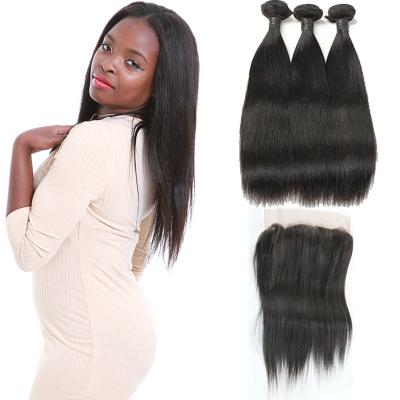 China Tight Weft 360 Degree Frontal Closure 3 Bundles Natural Looking No Tangling for sale