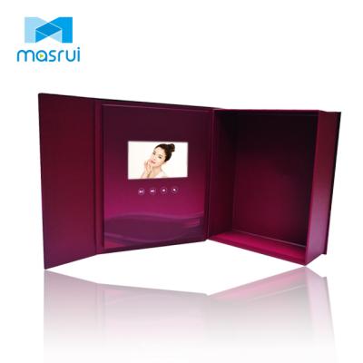 China Handmade Custom Design LCD Screen Video Box For Flower , Luxury Gift Box With Video for sale