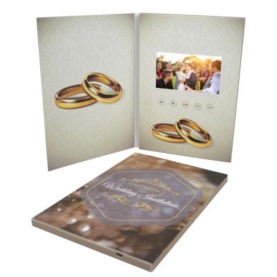 China Europe handmade print 4.3 inch wedding lcd invitation card video brochure best video card for sale