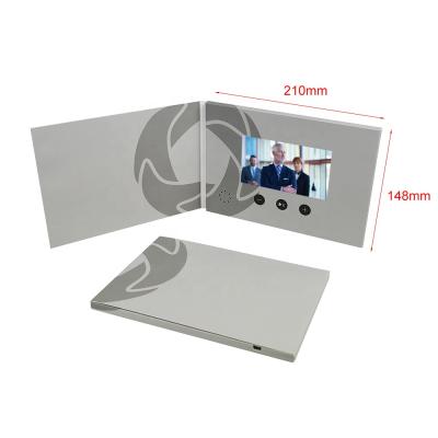 China Europe Custom Softcover Paper A5 Inch 4.3 5 Inch LCD Video Brochure Booklet For Advertising for sale