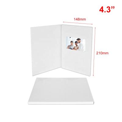 China Europe Custom 4.3 Inch Blank LCD Video Brochure Video Greeting Card For Advertising for sale