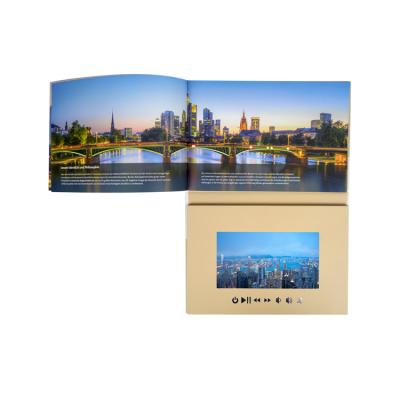 China Europe hot style wholesale visual brochure 7 inch LCD video card wedding gift invitation visual booklet for sale