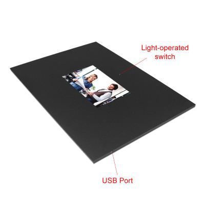 China Custom Europe Hardcover 10 Inch A4 Digital LCD Booklet HD Screen Video Brochure for sale