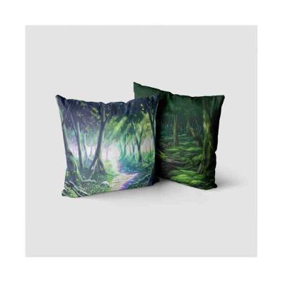 China New PORTABLE Bolster Forest Printing Pillow Case Sublimation Blankets Designs Pillow Case for sale