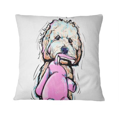 China Cheap Viable Cute Cartoon Dog Pillow Cases Fabric Sublimation Pillow Cover for sale