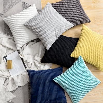 China PORTABLE European Soft Corduroy Corn Kernel Pillow Covers Standard Pillow Cases Cushion Cases for sale