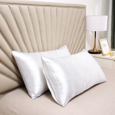 China PORTABLE Luxurious Silk White Decorative Faux Silk Throw Pillowcases Faux Silk Pillowcase Envelope Pillow Covers Without Zipper for sale