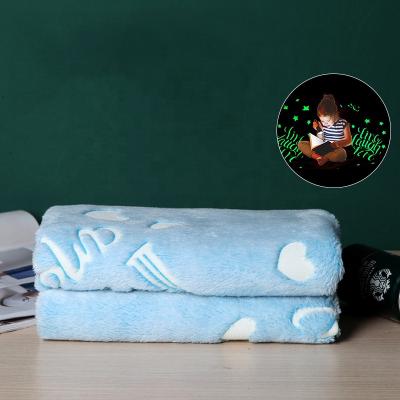 China 70*100cm Portable Cheap Blanket Luminous Blanket For Glow In The Dark Blanket Magic Cobertor for sale