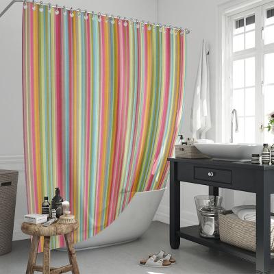 China Viable Factory Supply Spring Shower Curtain Direct Luxury Brand Logo Shower Curtain for sale