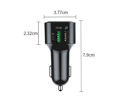 China Multi-Functional Car Transfer BT 5.0 Fm Transmitter Wireless Handsfree Auto Mp3 Player Receiver Dual USB Fast Charger for sale