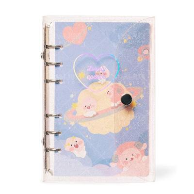 China Printed Glitter PVC Diary Color Page Insci Hand Account Bookhand Bookbinding Notebook Diary Plan Plan Book Loose Leaf Stationery for sale