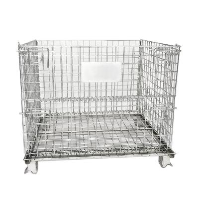 China Corrosion Protection Wire Mesh Storage Secure Cage Welded Transport Metal Wire Mesh Pallet Steel Cage for sale