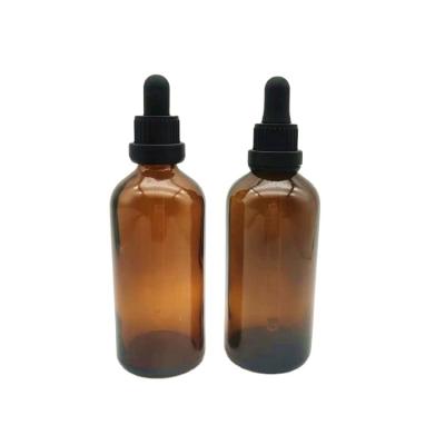 China Personal Care 100ml Child Proof Dropper Amber Glass Bottles Perfume Essential Oil Serum Glass Dropper Bottle Cosmetic for sale