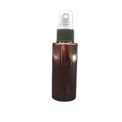 China 100ml Cosmetic PET Empty Fine Amber Plastic Spray Bottle For Mist Cosmetic Good PET Tubular Plastic Facial Spray Bottle for sale