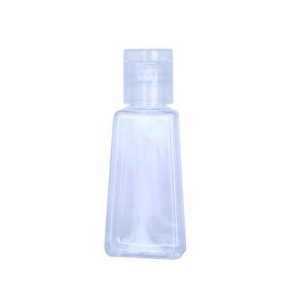 China Wholesale Plastic Bottle 30/60ml Trapezoid Flip Top Bottle Hand Soap Personal Care Antibacterial PET Jelly Bottle for sale