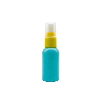 China Color 30ml Round Shape Pet Mist Spray Empty Cosmetic Travel Plastic Yellow Green Cosmetic Bottle Portable Perfume Bottle for sale