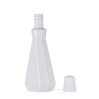 China Personal Care Empty Polygonal Irregular Appearance 150ml PET Oral Portable Plastic Mouthwash Bottle With Lid for sale