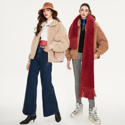 China Wholesale Breathable Bespoke Women's Camel Padded Faux Fur Jacket Winter Teddy Coat Bear Plus Size Women's Coats for sale