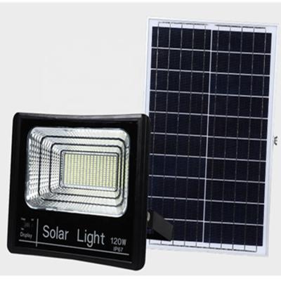 China Outdoor Smart LANDSCAPE Control 100w 120W 200W 300W Solar Powered Solar Powered LED Spot Light Flood Light With Remote Control for sale