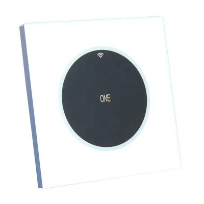 China APP glass+ABS Tuya 1 Way Wifi 32A 40A 5000W Water Heater and Air Condition Lighting Wall Switch Alexa Googles Home Fingerprint Proof Tempered Remote Control Support for sale