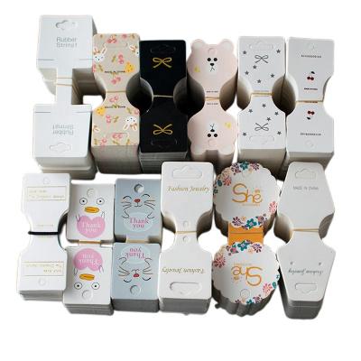 China Factory Brand Viable Logo Folded Jewelry Copper Paper Tags Can Be Shape Customized Size Folded Die Cut Necklace Hanging Tags for sale