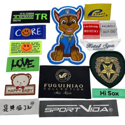 China Sustainable Fashion Customized Design Flags Fabric Woven Patch For Clothes And Hats Sew On Suede Shoes Garment Flag Labels Fabric End Ply for sale