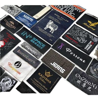 China 100pcs Us$19 Factory Price Sustainable Cheap Custom Garment Woven Labels For Apparel Manufacturer for sale