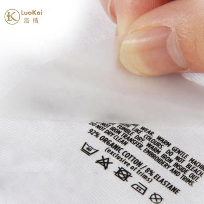 China Brand Logo Printing Sports Shirt Washable Custom Swimwear Garment Heat Press On Tagless Heat Transfer Care Labels For T-shirt Apparel for sale