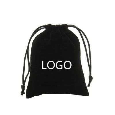 China Large/Small Recyclable Customized Logo Gift Drawstring Velvet Large/Small Bags Jewelry Bags Pouches For Jewelry Packaging for sale