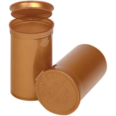 China Hot Selling Small Gold Squeeze Medicine 8Dram Child Medical Plastic Noise Resistant Top Container for sale