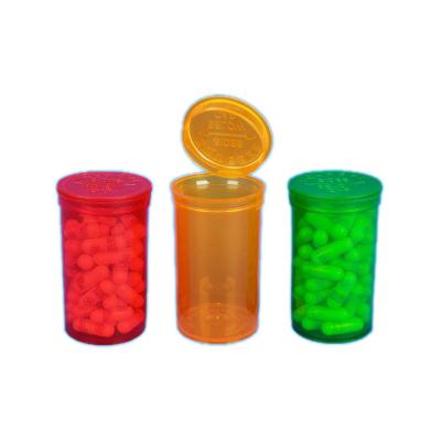 China Colorful Small Medicine 6dr Easy Squeeze Side Bottles Lid Container for sale