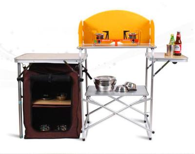 China Camper Trailer Cabinet Tailgate Foldable Portable Folding Kitchen Table for sale