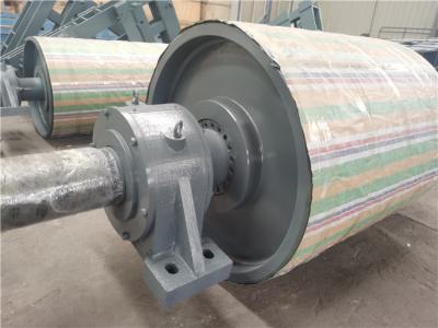 China Ceramic Lagging Conveyor Bend Pulley 200mm Length With Self Aligning Bearing for sale