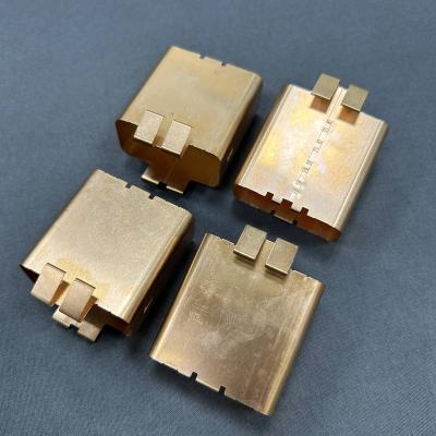 China Custom Copper Case Metal Stamping Parts To Protect Stamping Electrical Brass Stamping Parts Brass Stamping Product 42.0*36.0*18.3 for sale