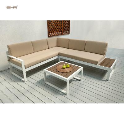 China BHR Modern Patio Outdoor Garden Lounge White Aluminum Sofa Set Outdoor Furniture Modern Outdoor Furniture for sale