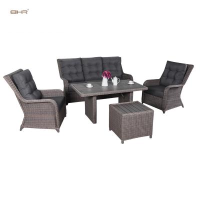 China Newest Modern Cheap 4 Pieces Outdoor Garden Patio Sofa Set Modern Rattan Furniture for sale