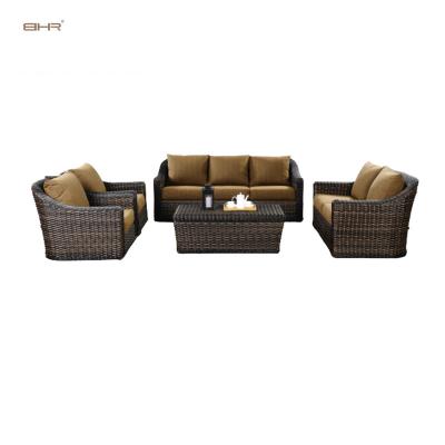 China Beautiful Modern Outdoor Hot Selling Multifunctional Design Garden Yard Rattan Furniture 5 In 1 Garden Set Rattan/Spunpoly Wicker for sale