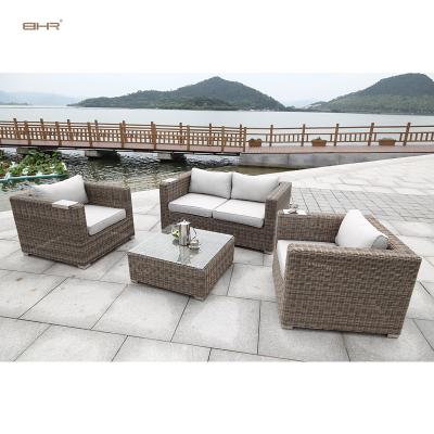 China Modern Wholesale Outdoor Rattan Furniture Cafe Compact Rattan Balcony Furniture Hotsale for sale