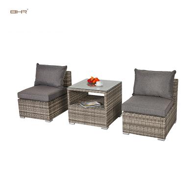 China Modern Wholesale 2 Seater Garden Patio Wicker Sofa Set Cheap Rattan Furniture for sale