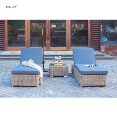 China Modern Outdoor Round Wicker Rattan Daybed / Folding Rattan Sun Sofa Rattan Rattan for sale