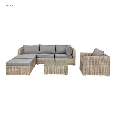 China 2022 Modern BHR New Product European Rattan Sofa Set Outdoor Garden Furniture for sale