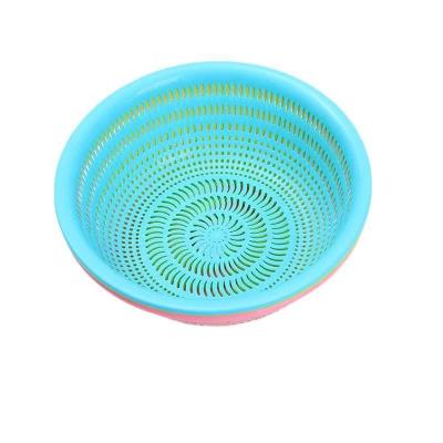 China China Sustainable Factory Round Plastic Household Rice Blanching Sieve And Vegetable Washing Drain Basket for sale