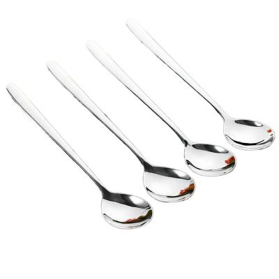 China Sustainable Tableware Wholesale Household Thickened Stainless Steel Spoon Food Spoon Long Handle Spoon for sale