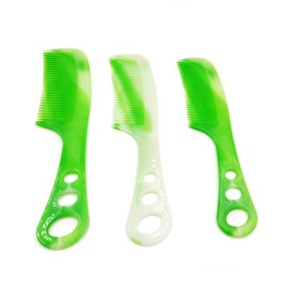 China Wide Tooth Jade Plastic Hair Comb Light Weight Angle Anti-static Home Classic Plastic Hair Comb for sale