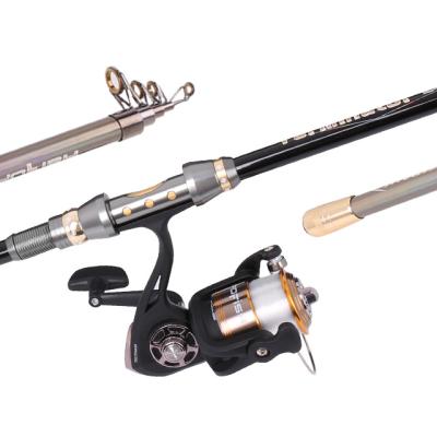 China Carbon telescopic fishing rod and combo reel for sale