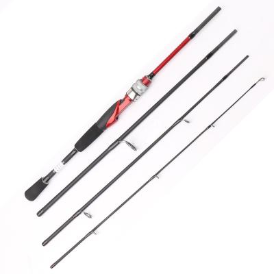 China Portable Carbon Fiber 4 Section Travel Rods Travel Spinning Rods for sale